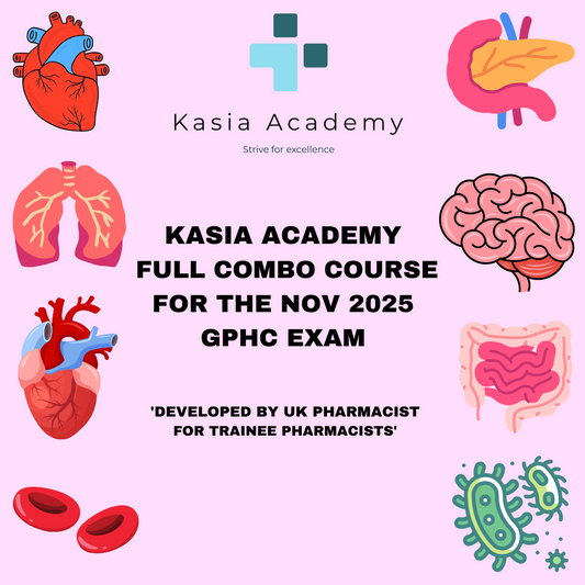 KASIA ACADEMY COMBO COURSE (TRAINEES SITTING EXAM IN NOVEMBER 2025) + FREE ACCESS TO THE KASIA ACADEMY ACTIVE-RECALL CLINICAL NOTES!